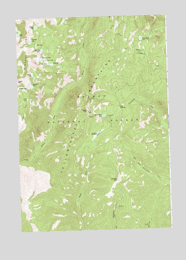 Hoodoo Meadows, ID USGS Topographic Map