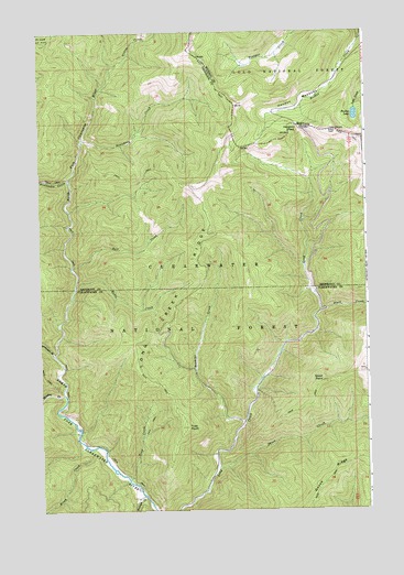 Hoodoo Pass, ID USGS Topographic Map
