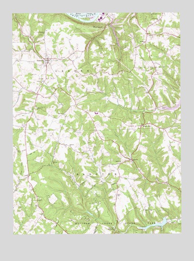 Hookstown, PA USGS Topographic Map