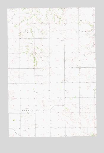 Hootowl Creek SW, ND USGS Topographic Map