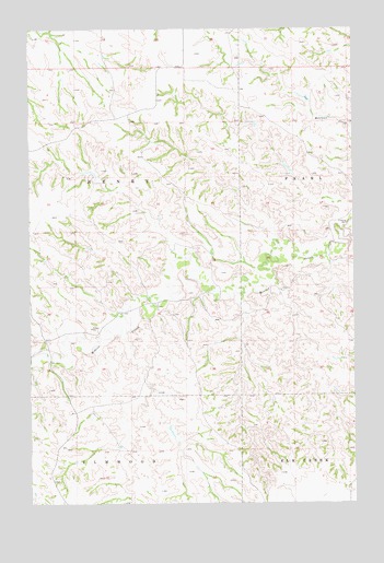 Hootowl Creek West, ND USGS Topographic Map