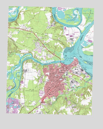 Hopewell, VA USGS Topographic Map