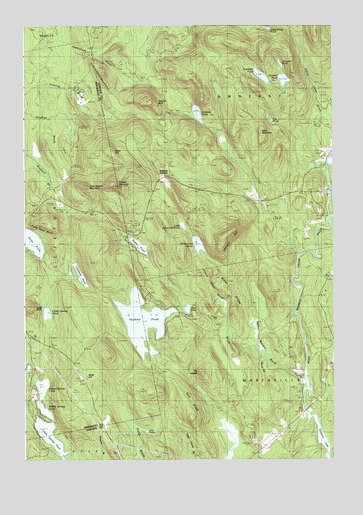 Hopkins Pond, ME USGS Topographic Map