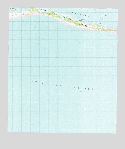 Horn Island West, MS USGS Topographic Map