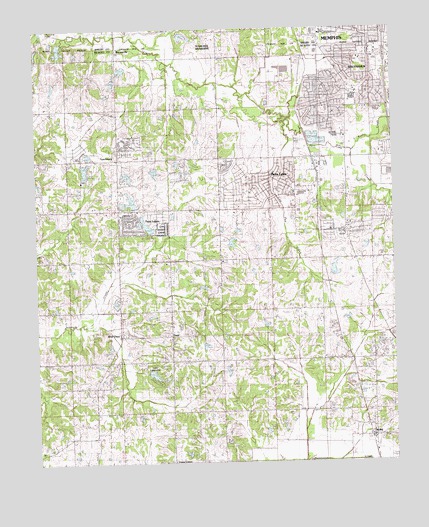 Horn Lake, MS USGS Topographic Map