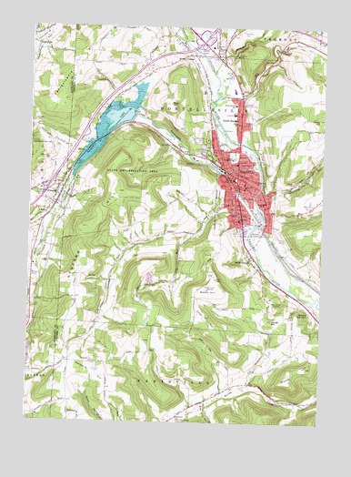 Hornell, NY USGS Topographic Map