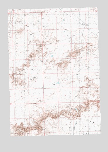 Badlands Hills, WY USGS Topographic Map