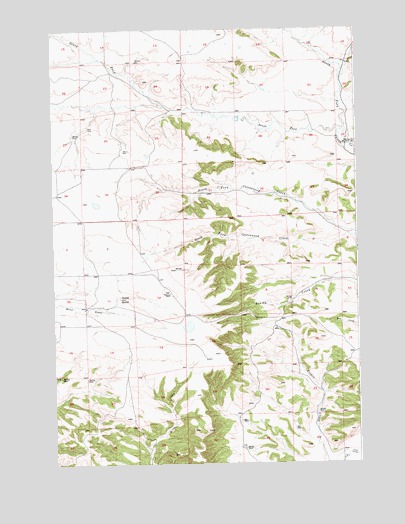 Horse Butte, MT USGS Topographic Map