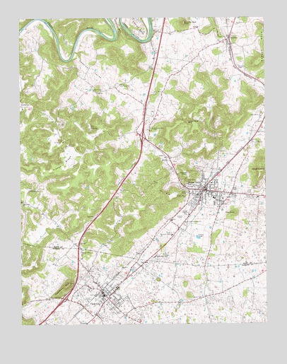 Horse Cave, KY USGS Topographic Map