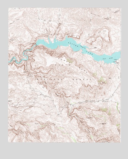 Horse Mesa Dam, AZ USGS Topographic Map