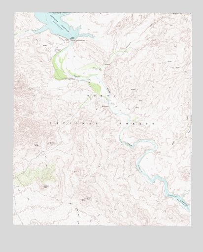 Horseshoe Dam, AZ USGS Topographic Map
