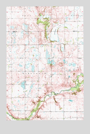 Horseshoe Lake, ND USGS Topographic Map