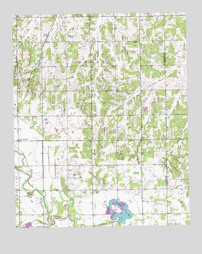 Horseshoe Lake, OK USGS Topographic Map