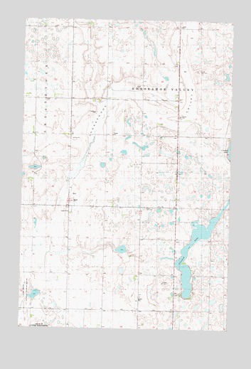 Horseshoe Valley, ND USGS Topographic Map