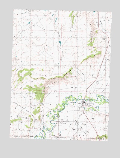 Baggs, WY USGS Topographic Map
