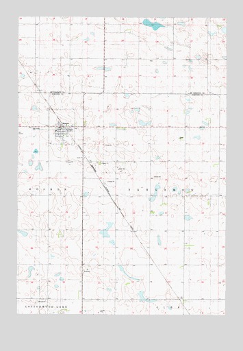 Hosmer, SD USGS Topographic Map