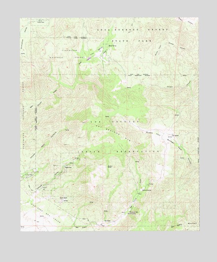 Hot Springs Mountain, CA USGS Topographic Map