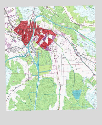 Houma, LA USGS Topographic Map