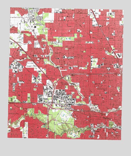 Houston Heights, TX USGS Topographic Map