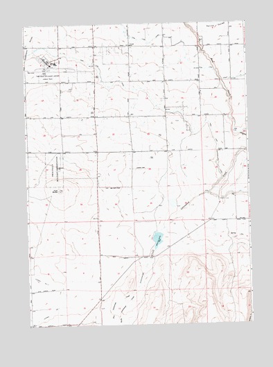 Hub Butte, ID USGS Topographic Map
