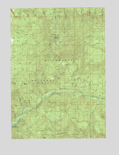 Huckleberry Mountain, OR USGS Topographic Map