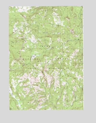Huckleberry Mountain, WY USGS Topographic Map