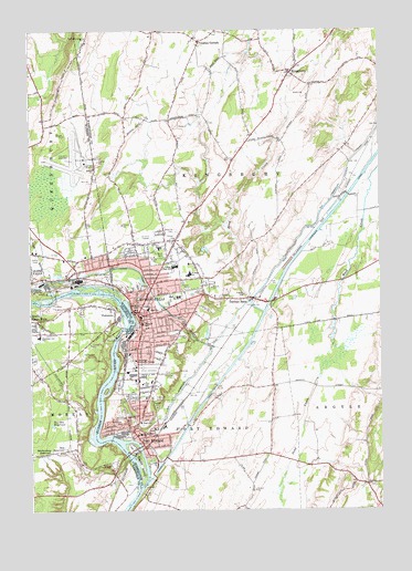 Hudson Falls, NY USGS Topographic Map