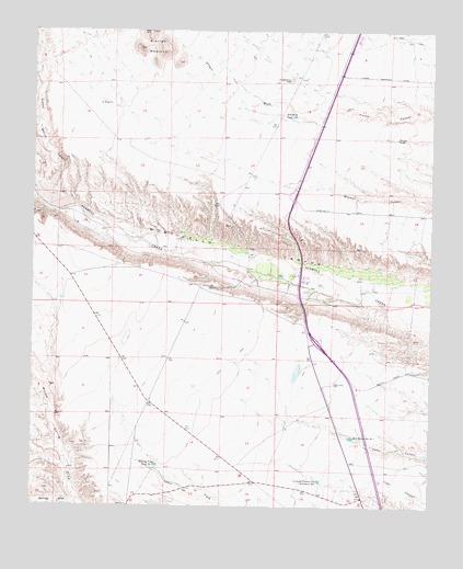 Huerfano Hill, NM USGS Topographic Map