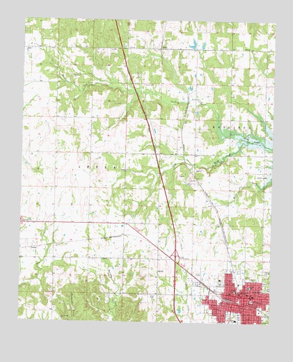 Hugo, OK USGS Topographic Map
