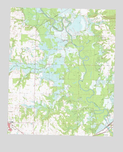 Hugo Dam, OK USGS Topographic Map