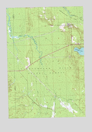 Hulbert, MI USGS Topographic Map