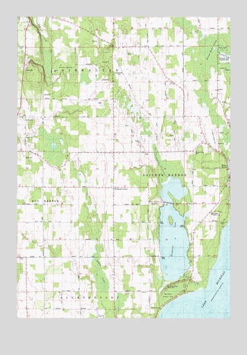 Baileys Harbor West, WI USGS Topographic Map