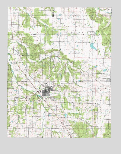 Humansville, MO USGS Topographic Map