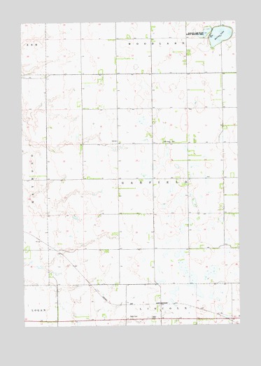 Baileys Lake, SD USGS Topographic Map