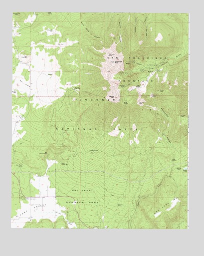 Humphreys Peak, AZ USGS Topographic Map