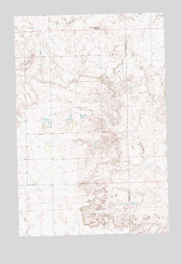 Hungry Man Butte, ND USGS Topographic Map