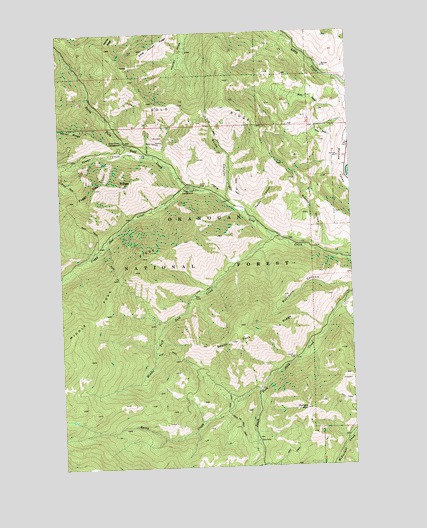 Hungry Mountain, WA USGS Topographic Map