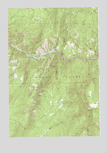Hungry Ridge, ID USGS Topographic Map