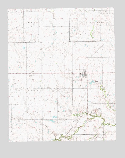 Hunter, OK USGS Topographic Map