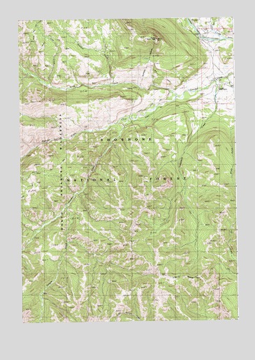 Hunter Peak, WY USGS Topographic Map