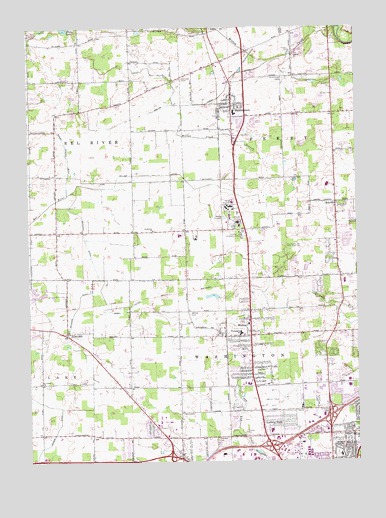 Huntertown, IN USGS Topographic Map