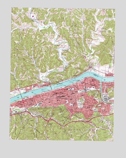 Huntington, WV USGS Topographic Map