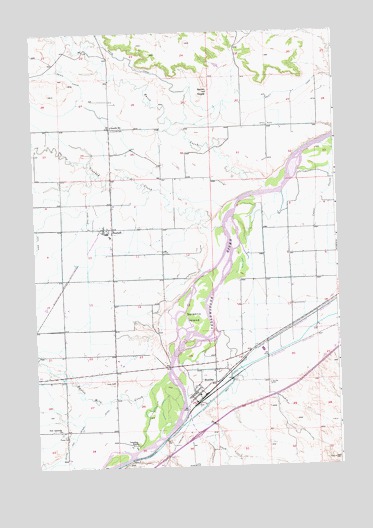 Huntley, MT USGS Topographic Map