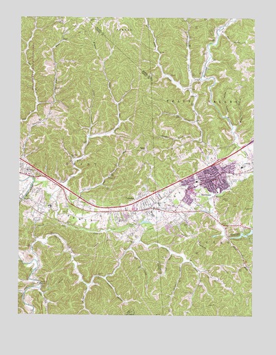 Hurricane, WV USGS Topographic Map