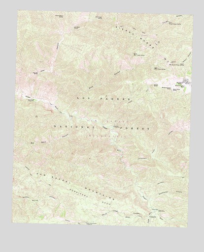 Hurricane Deck, CA USGS Topographic Map