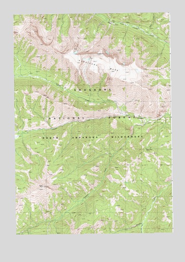 Hurricane Mesa, WY USGS Topographic Map