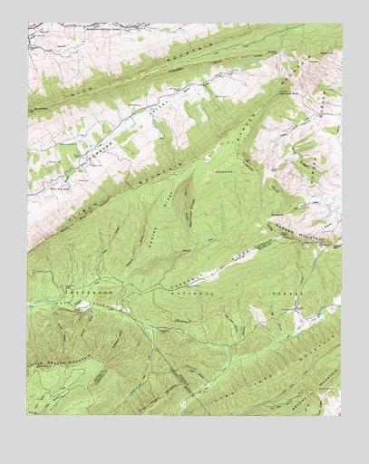 Hutchinson Rock, VA USGS Topographic Map