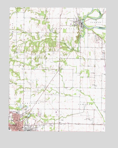 Hutsonville, IL USGS Topographic Map