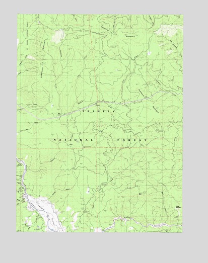 Hyampom Mountain, CA USGS Topographic Map