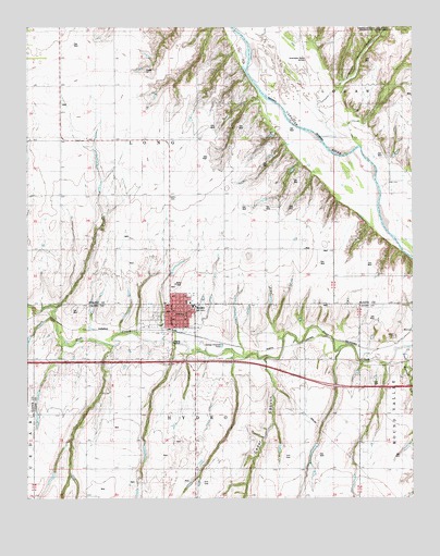 Hydro, OK USGS Topographic Map